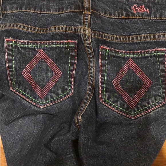 LILLY PULITZER BOOTCUT STRETCH EMBROIDERED JEANS - Picture 2 of 8